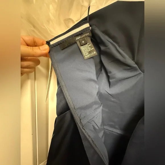 JAYGODFREY Midnight Blue Navy  Strapless Dress Szie 8 - Picture 13 of 14